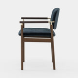 Laskasas Ava Chair in Vienna Deep Blue velvet, third view