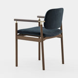 Laskasas Ava Chair in Vienna Deep Blue velvet, fourth view