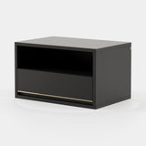 Laskasas Bowen Bedside Table in Black Lacquer Matte