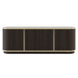 Laskasas Brown Sideboard — marble top, front view — standardised