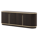 Laskasas Brown Sideboard — wood top, perspective view — standardised
