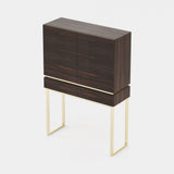 Laskasas Cannes Bar Cabinet in Smoked Eucalyptus Veneer Matte, third view