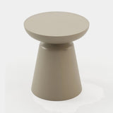 Laskasas Cap Side Table in Beige Grey Lacquer Matte, second view