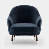 Laskasas Cosy Armchair in Vienna Deep Blue velvet, second view