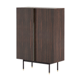 Laskasas Cuba Bar Cabinet in Smoked Eucalyptus with transparent background
