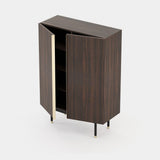 Laskasas Cuba Bar Cabinet in Smoked Eucalyptus Veneer Matte, fourth view