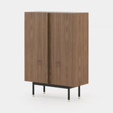 Laskasas Cuba Bar Cabinet in Walnut Veneer Matte