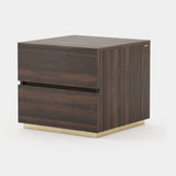 Laskasas Dakar Bedside Table in Smoked Eucalyptus Veneer Matte