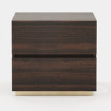 Laskasas Dakar Bedside Table in Smoked Eucalyptus Veneer Matte, second view