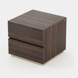 Laskasas Dakar Bedside Table in Smoked Eucalyptus Veneer Matte, third view