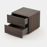 Laskasas Dakar Bedside Table in Smoked Eucalyptus Veneer Matte, fourth view
