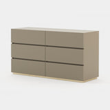 Laskasas Dakar Chest of Drawers in Beige Grey Lacquer Matte