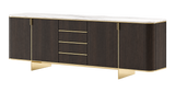 Laskasas Dean Sideboard 250 cm — marble top, perspective view