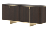 Laskasas Dean Sideboard 200 cm — wood top, perspective view