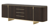 Laskasas Dean Sideboard 250 cm — wood top, perspective view