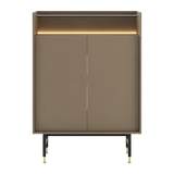 Laskasas Desmond Bar Cabinet in Beige Grey with transparent background