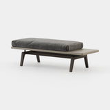 Laskasas Devon Bench in Vienna Anthracite velvet