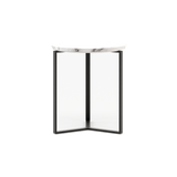 Laskasas Dili Side Table — Carrara Polished Marble
