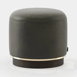 Laskasas Eddy Pouf in Berlin Elephant leather