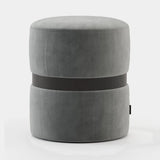 Laskasas Edson Pouf in Vienna Anthracite velvet