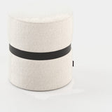 Laskasas Edson Pouf in Xangai White weave, second view