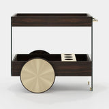 Laskasas Eleanor Tea Cart in Smoked Eucalyptus Veneer Matte, second view