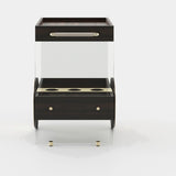 Laskasas Eleanor Tea Cart in Smoked Eucalyptus Veneer Matte, third view