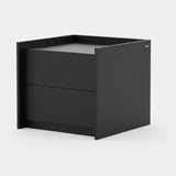 Laskasas Endy Bedside Table in Black Lacquer Matte