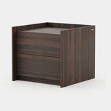Laskasas Endy Bedside Table in Smoked Eucalyptus Veneer Matte