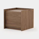 Laskasas Endy Bedside Table in Walnut Veneer Matte