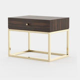 Laskasas Ester Bedside Table in Smoked Eucalyptus Veneer Matte