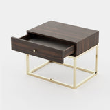 Laskasas Ester Bedside Table in Smoked Eucalyptus Veneer Matte, fourth view