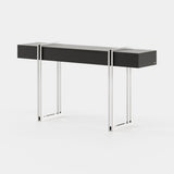 Laskasas Evelyn Console in Black Lacquer Matte