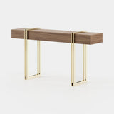 Laskasas Evelyn Console in Walnut Veneer Matte