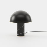 Laskasas Franklin Table Lamp in Nero Marquina Polished Marble