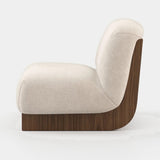 Laskasas Gandhi Armchair in Xangai White weave, third view
