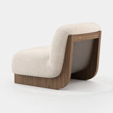 Laskasas Gandhi Armchair in Xangai White weave, fourth view