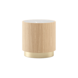 Laskasas Gold Side Table — Oak Veneer Matte — Marble
