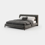 Laskasas Gray Bed in Vienna Anthracite velvet