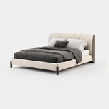 Laskasas Gray Bed in Xangai White weave