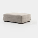Laskasas Grey Pouf in Vienna Khaki velvet
