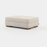 Laskasas Grey Pouf in Xangai Sand weave