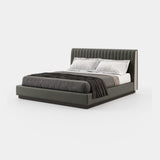 Laskasas Harry Bed in Berlin Ebony leather