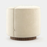 Laskasas Himalaias Pouf in Vienna Cream velvet
