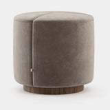 Laskasas Himalaias Pouf in Vienna Khaki velvet