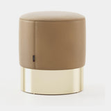 Laskasas Isaac Pouf in Seoul Camel leather