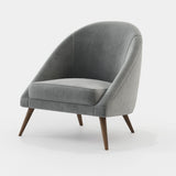 Laskasas Joe Armchair in Vienna Anthracite velvet