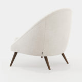 Laskasas Joe Armchair in Xangai White weave, fourth view