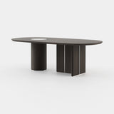 Laskasas Kahlo Dining Table in Smoked Oak Veneer Matte