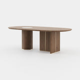 Laskasas Kahlo Dining Table in Walnut Veneer Matte
